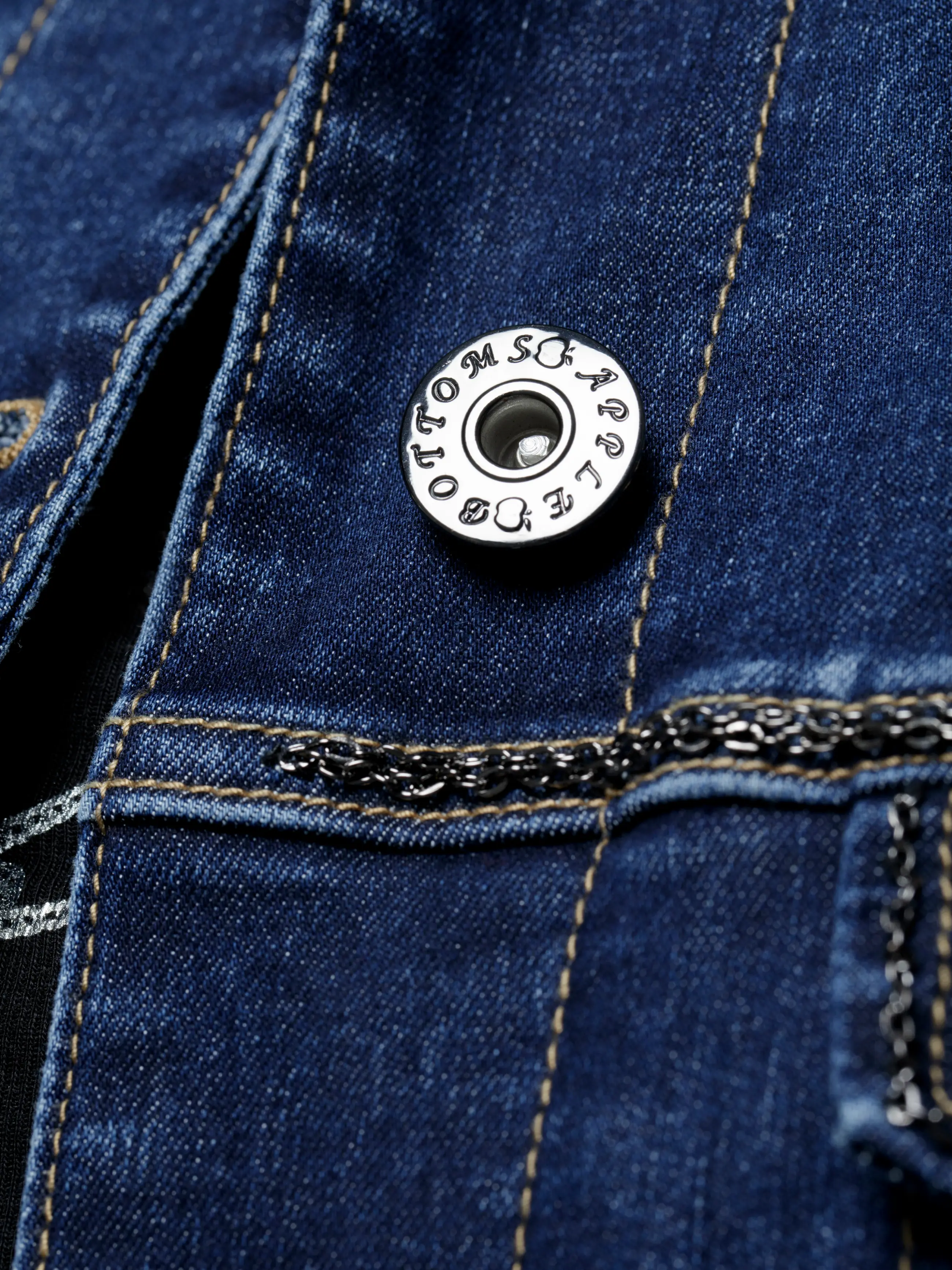 Denim Chain Link Jacket - Image 12