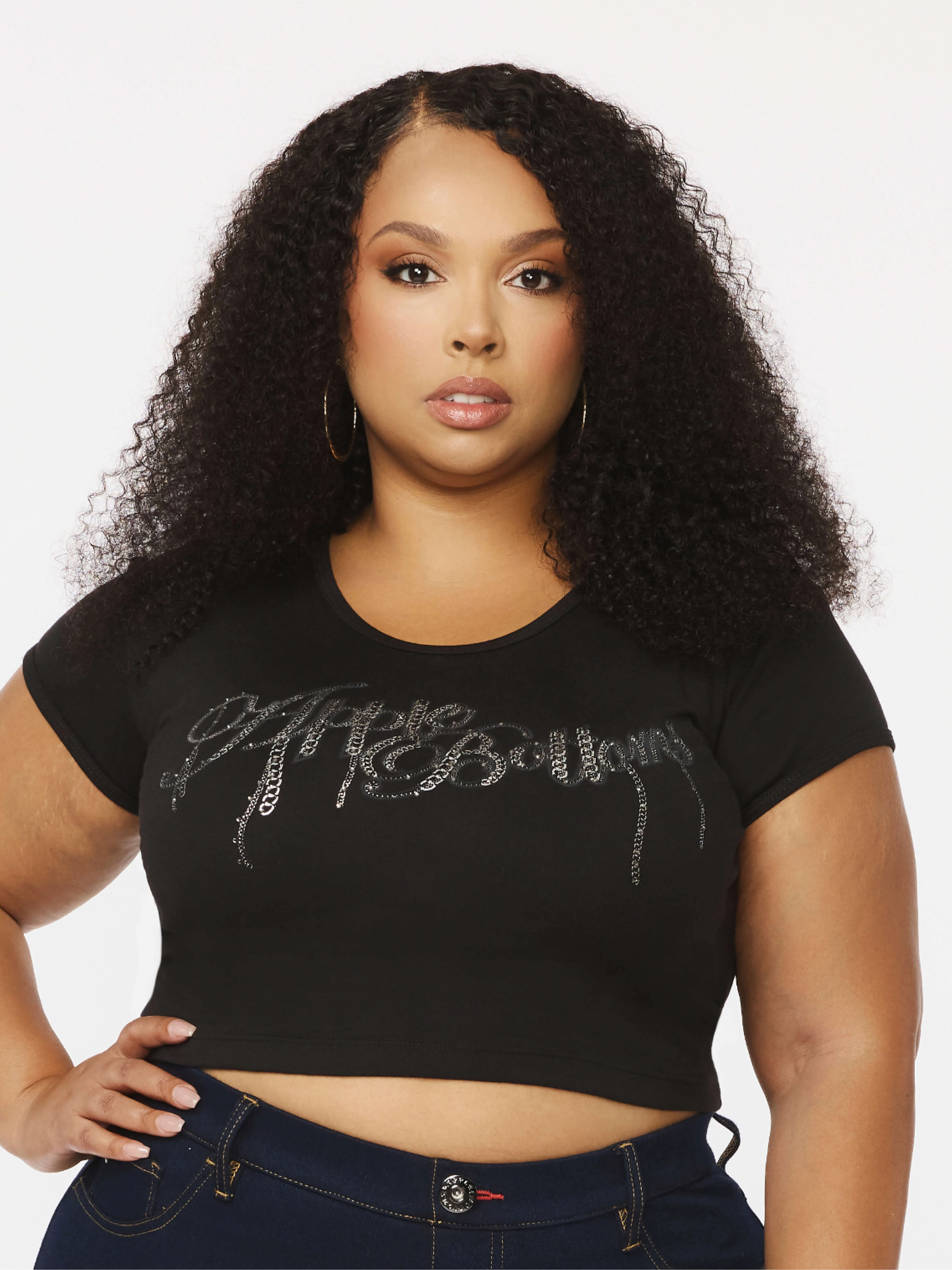 Chain Reaction Baby Tee - Black - Image 3
