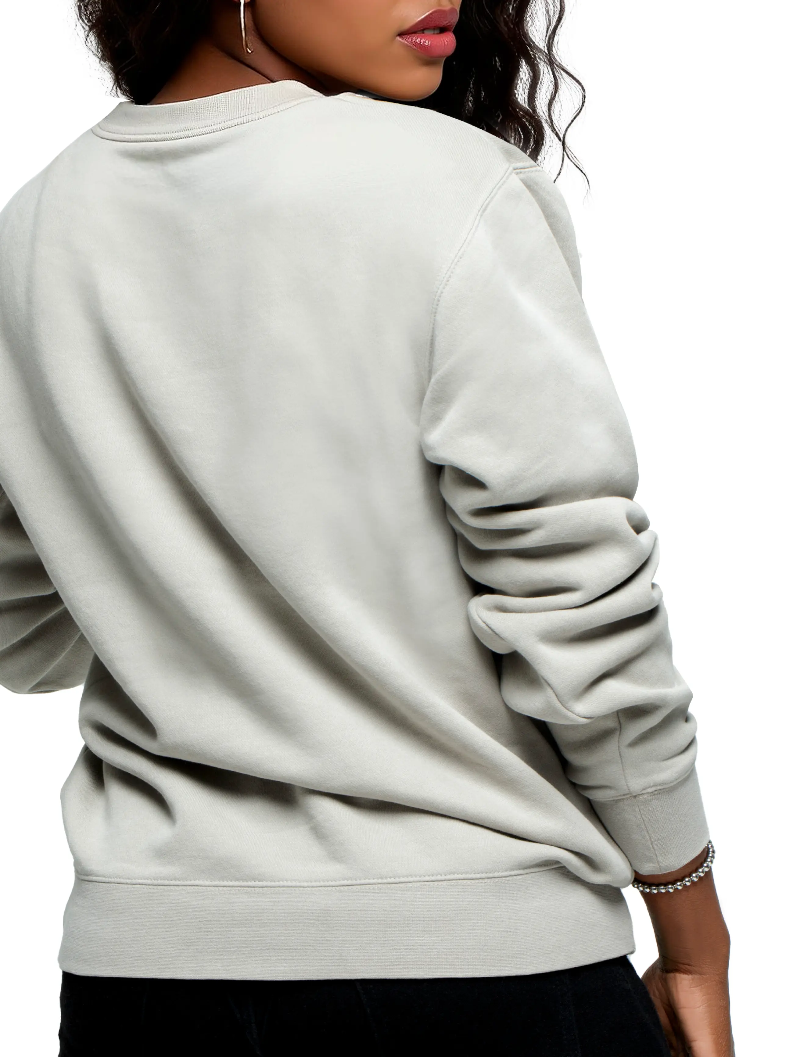 "A" Crew Sweatshirt - Silver - Image 6