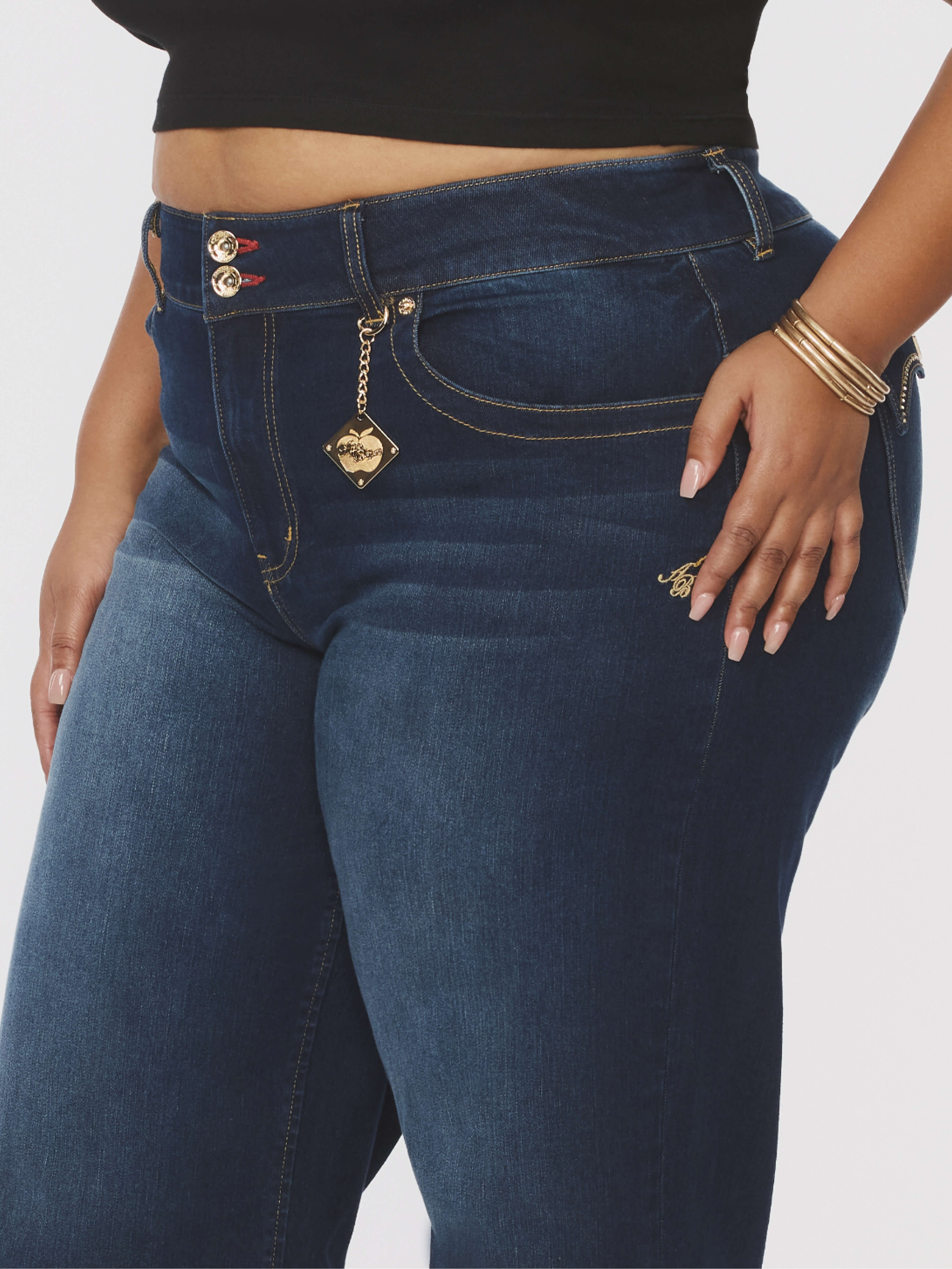 Forbidden Fit Wide Leg Jeans - Medium Wash - Image 7