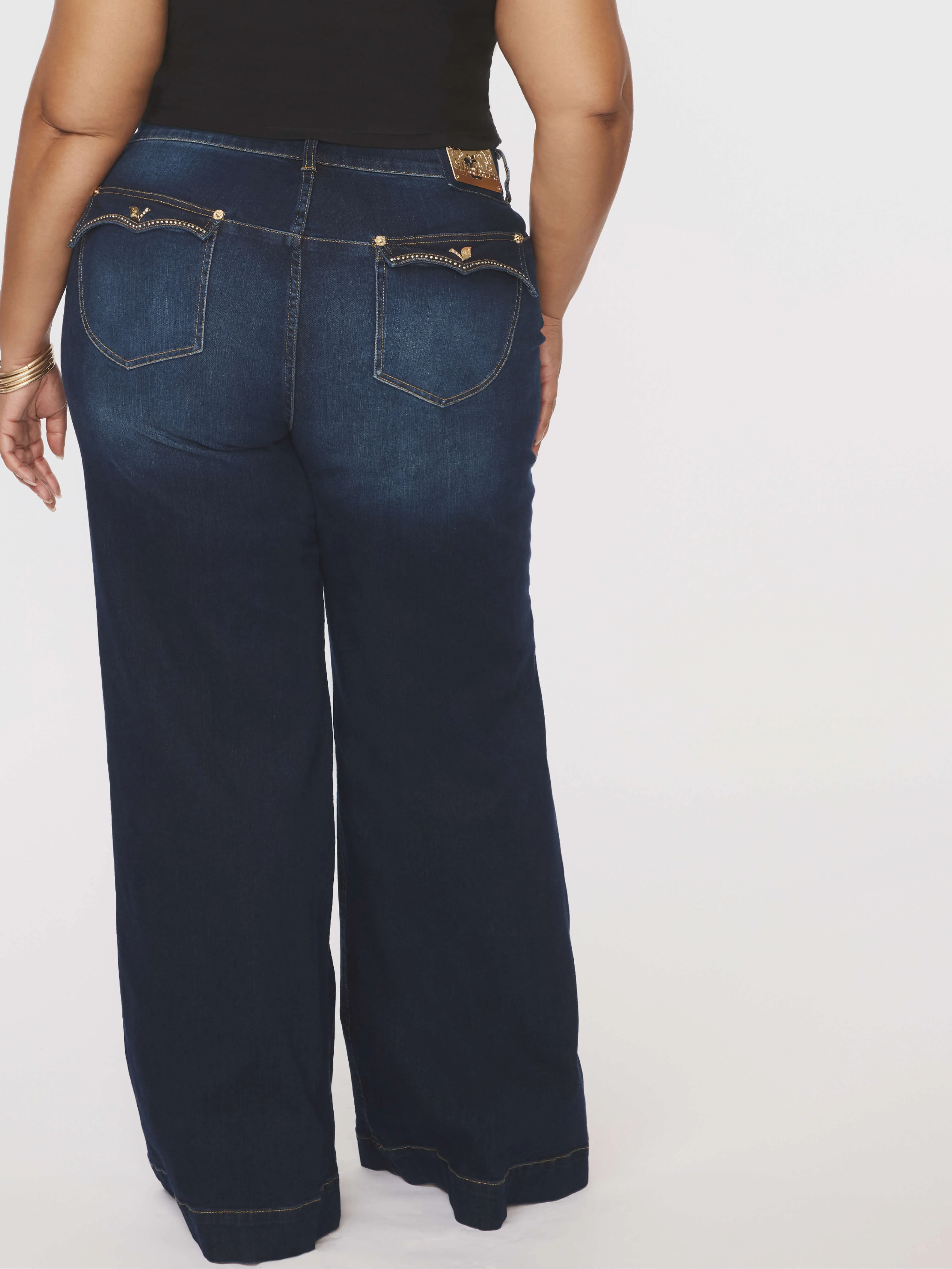 Forbidden Fit Wide Leg Jeans - Medium Wash - Image 8
