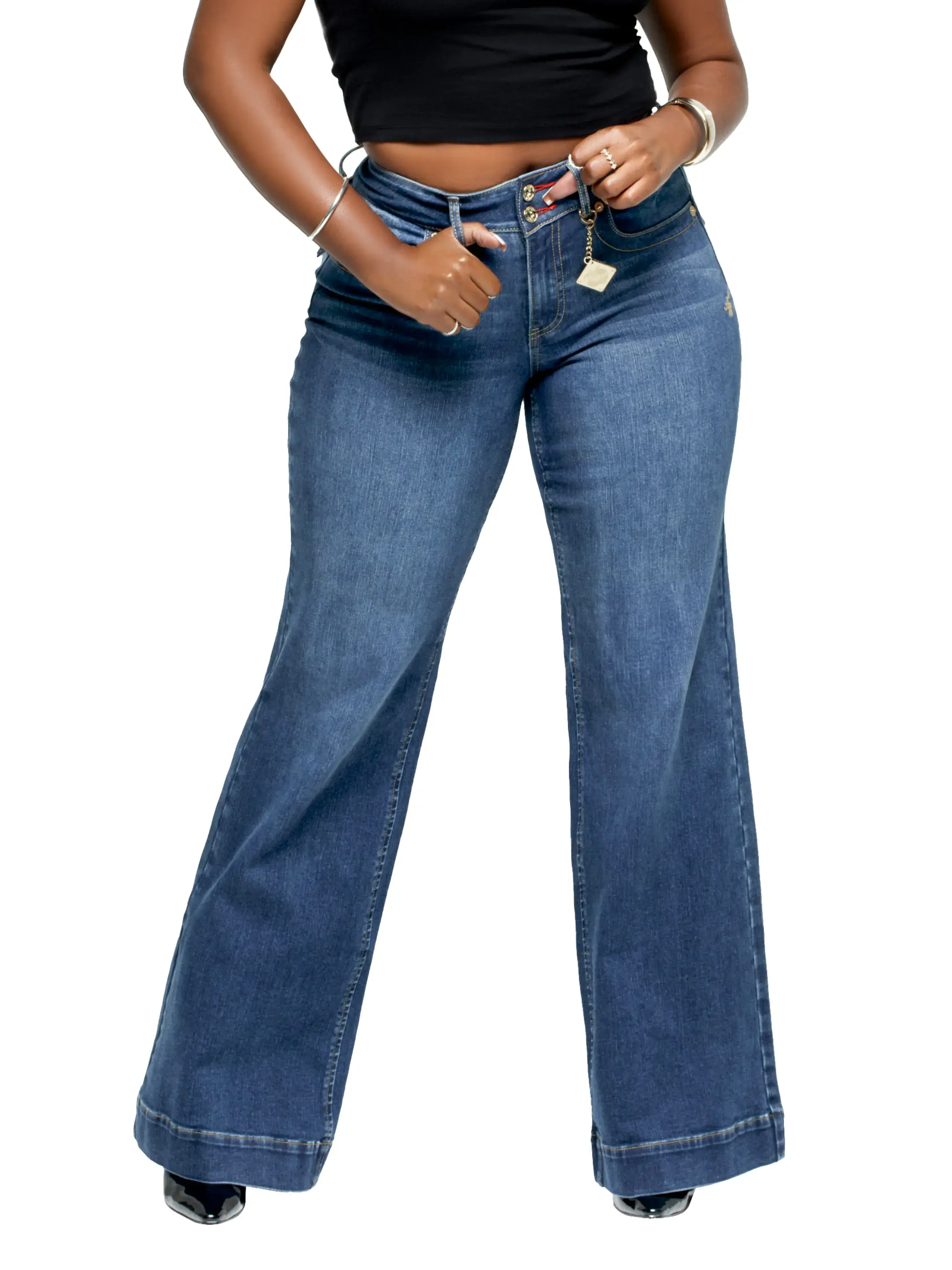 Forbidden Fit Wide Leg Jean - Savage Wash - Image 10