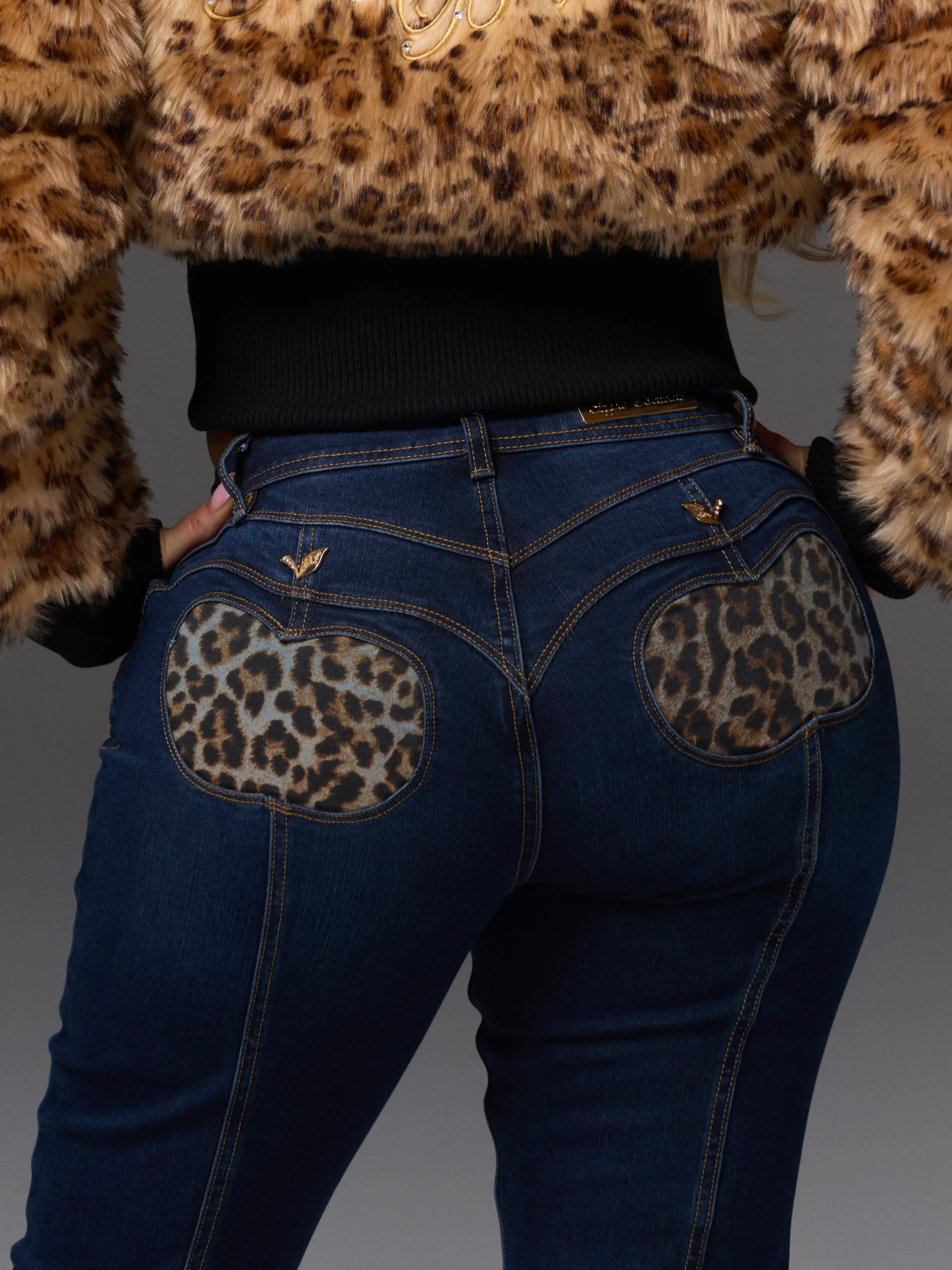 Cheetah Apple Pocket Low-Rise Jean - Image 5