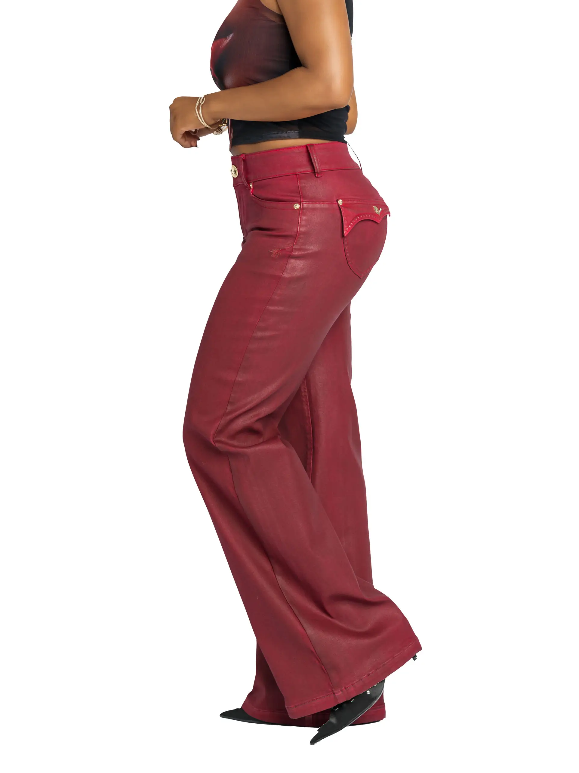 Low-Rise Wide-Leg Jean - Red Delicious - Image 4
