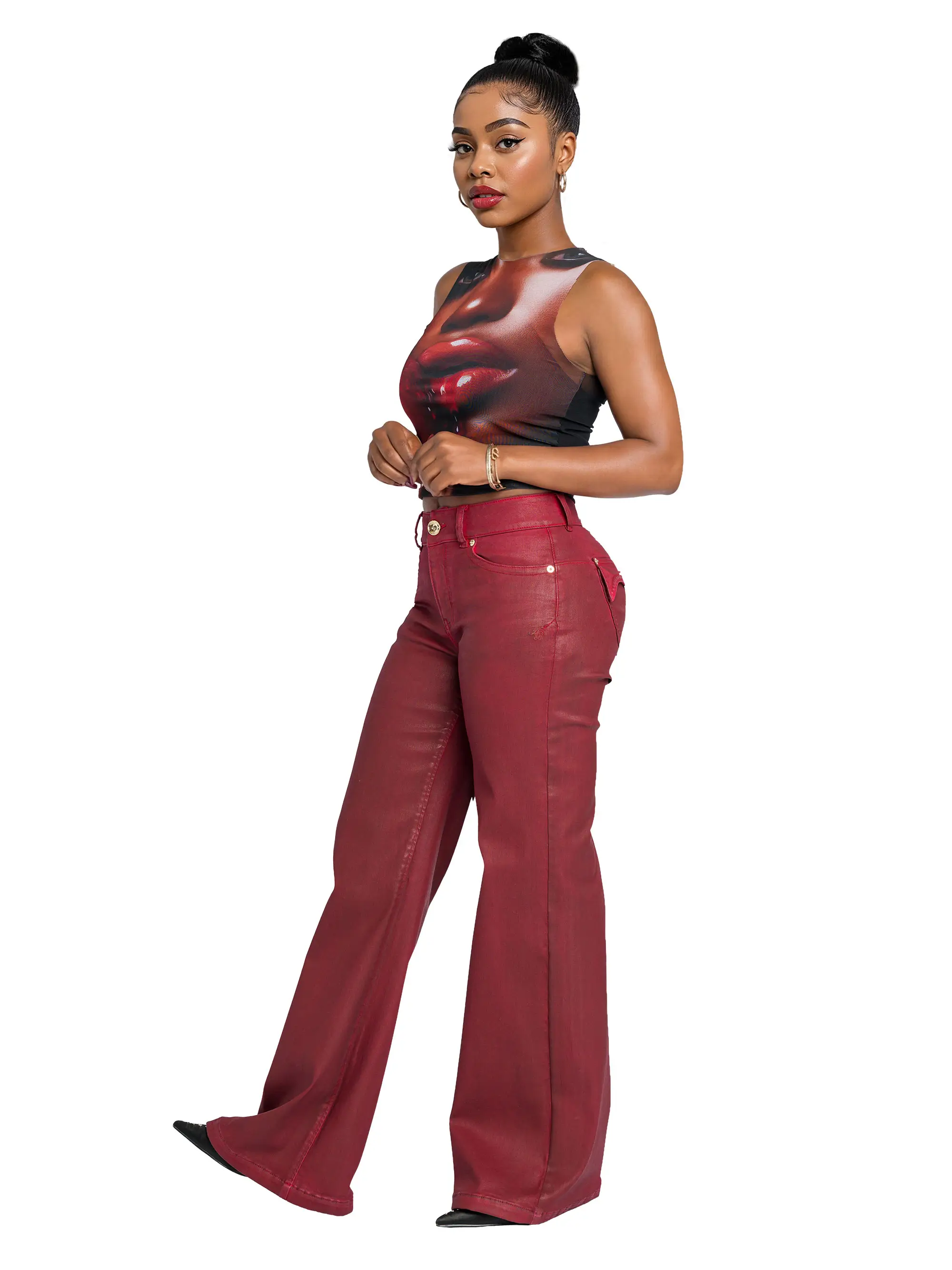 Low-Rise Wide-Leg Jean - Red Delicious - Image 6