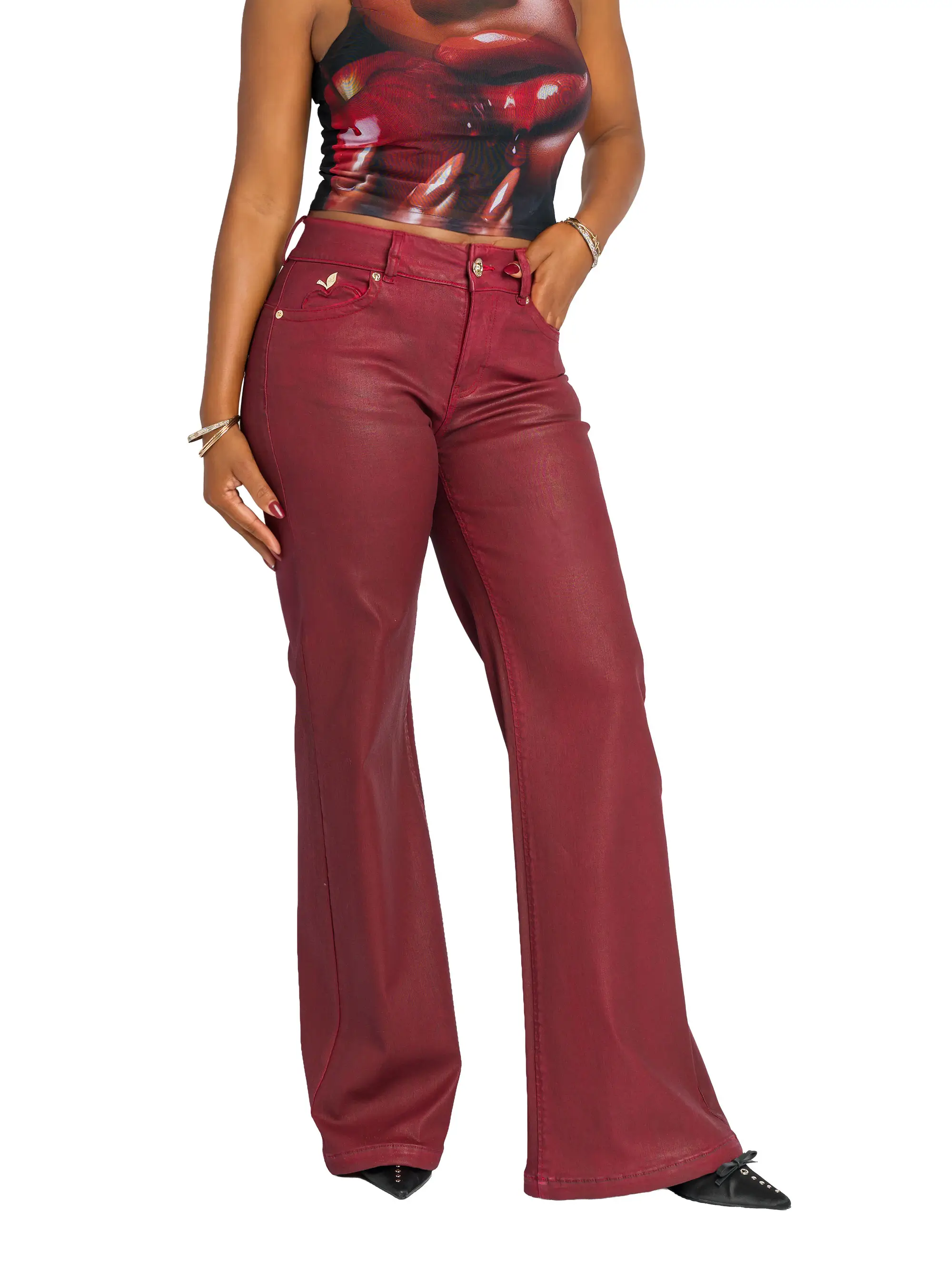 Low-Rise Wide-Leg Jean - Red Delicious - Image 8