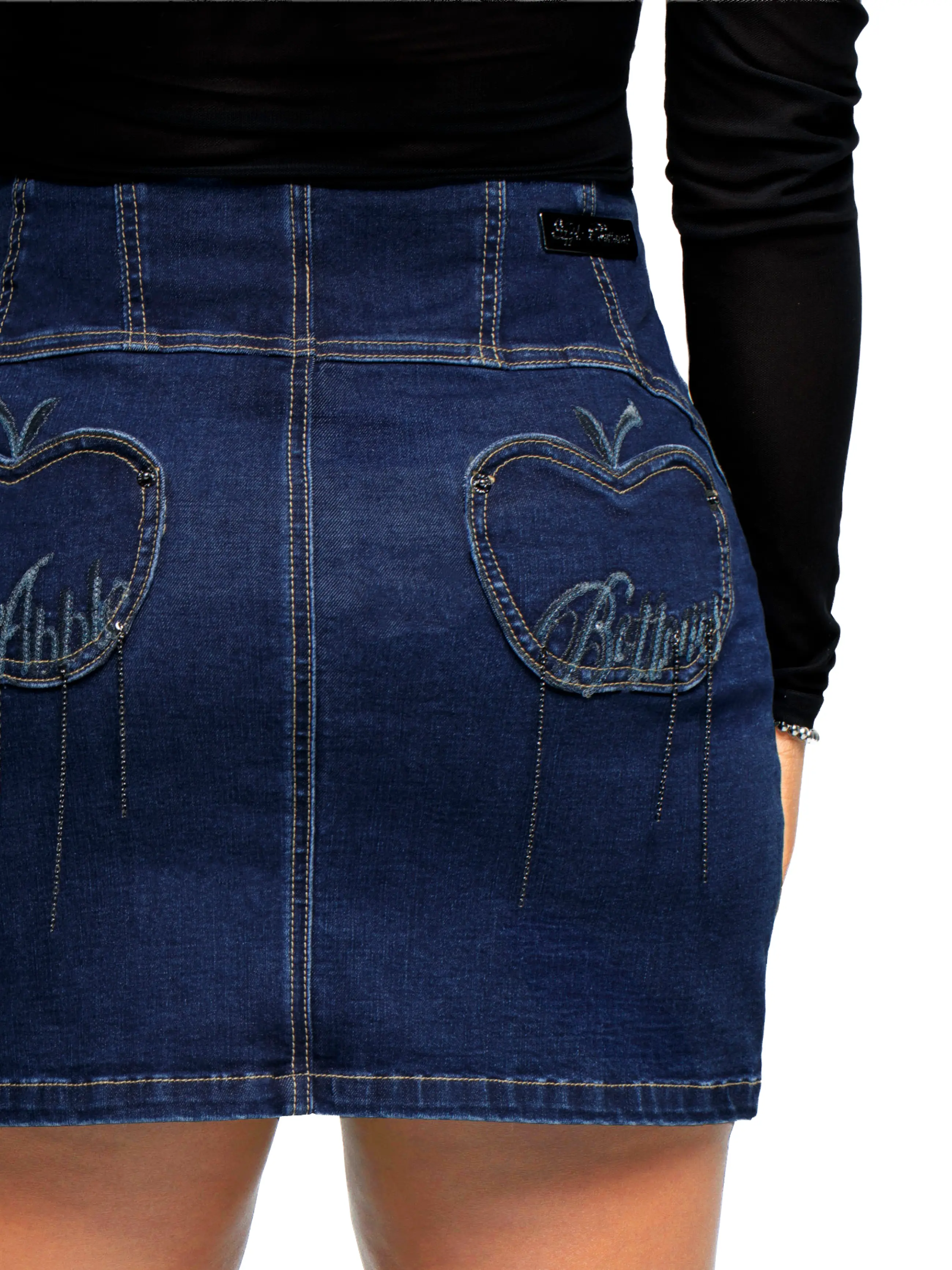 Apple Mini Skirt - Dark Wash - Image 7