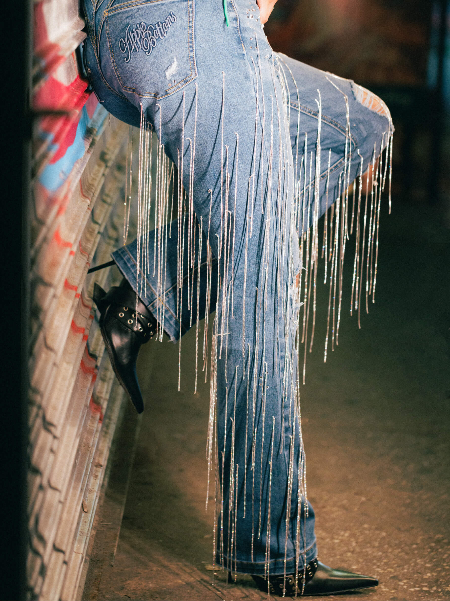 Star Struck Destructed Jean - Medium Wash - Image 8