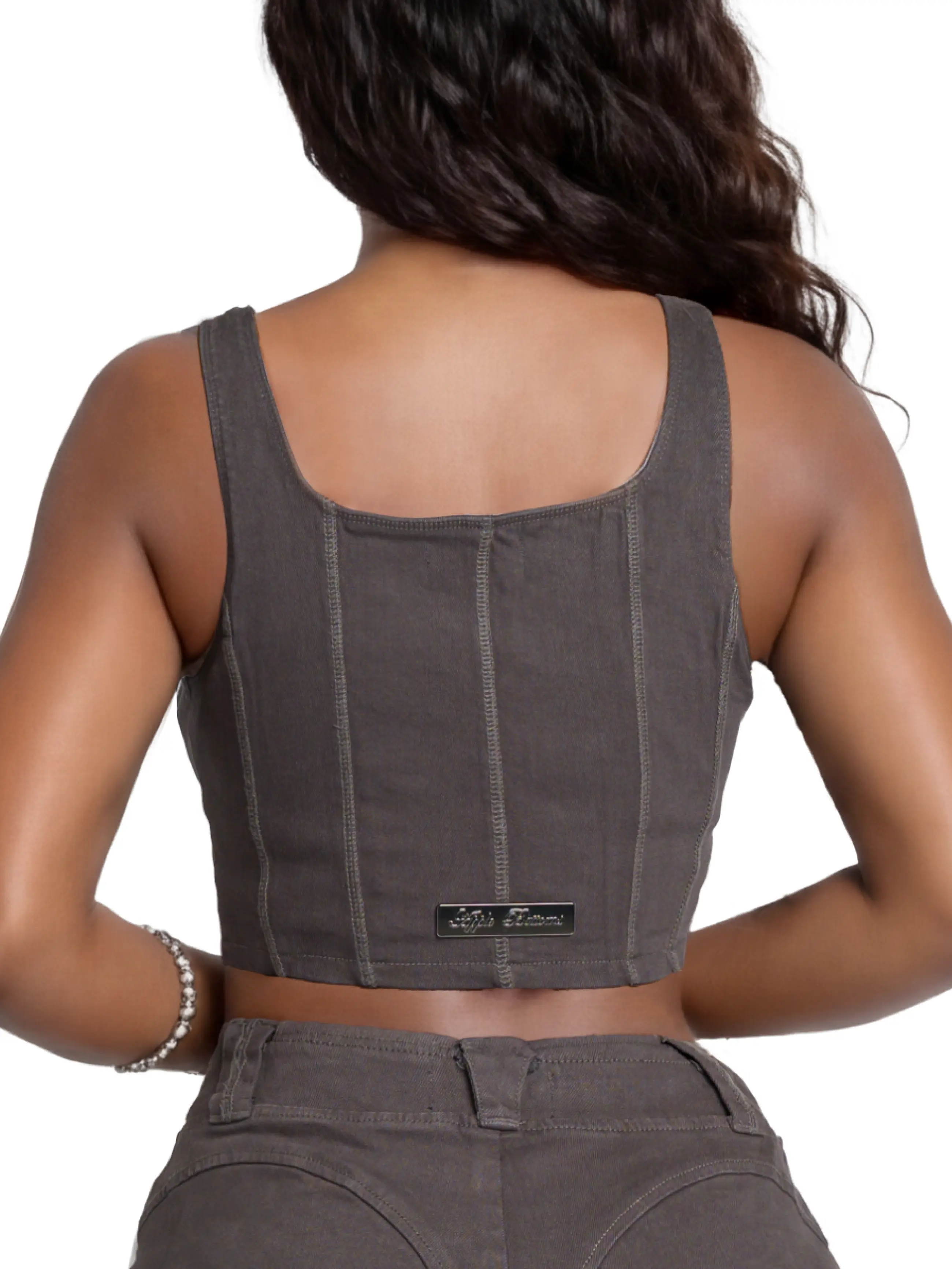 Stretch Twill Bustier Vest - Image 6