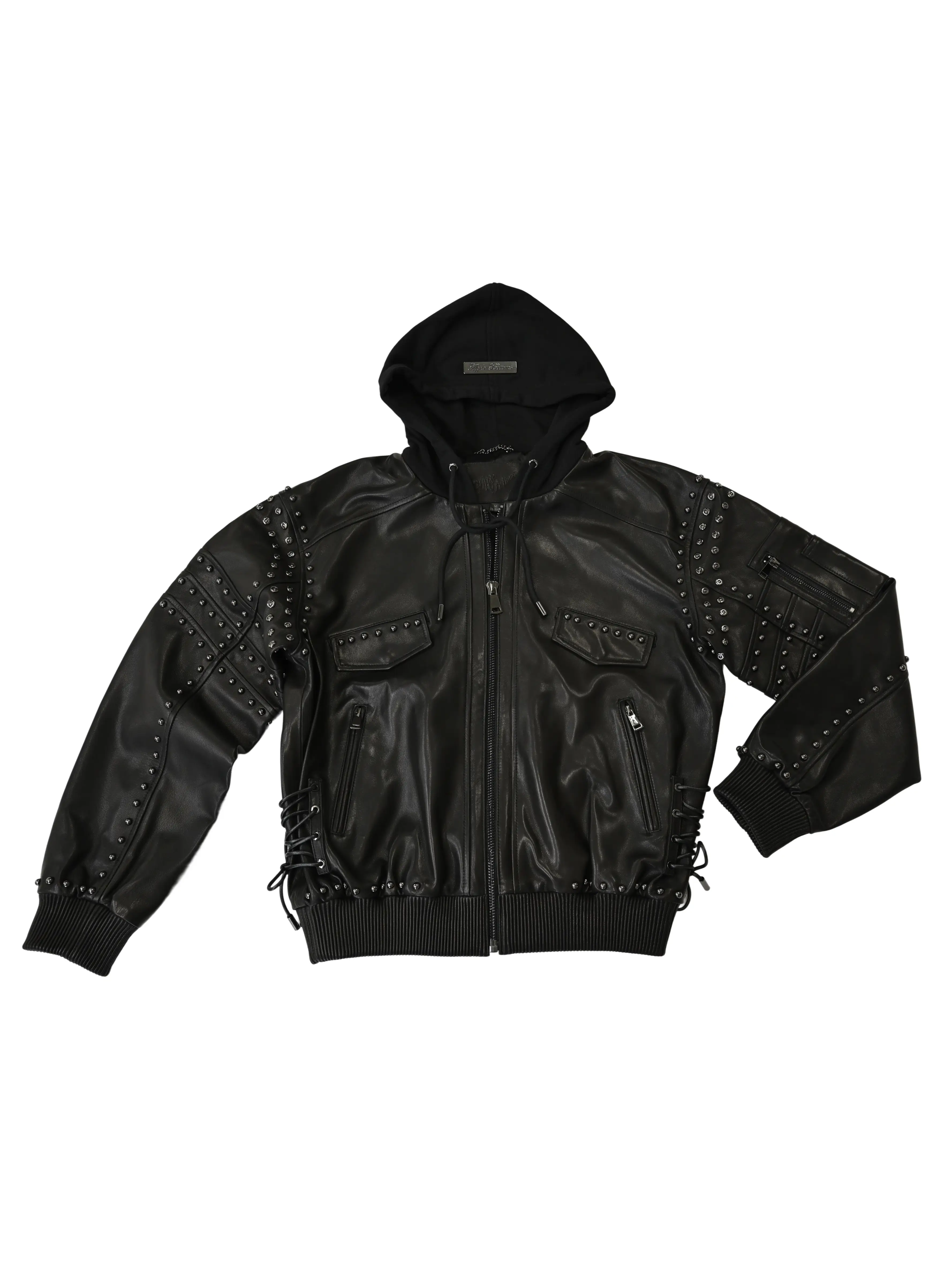 Leather Bomber Jacket - Image 5