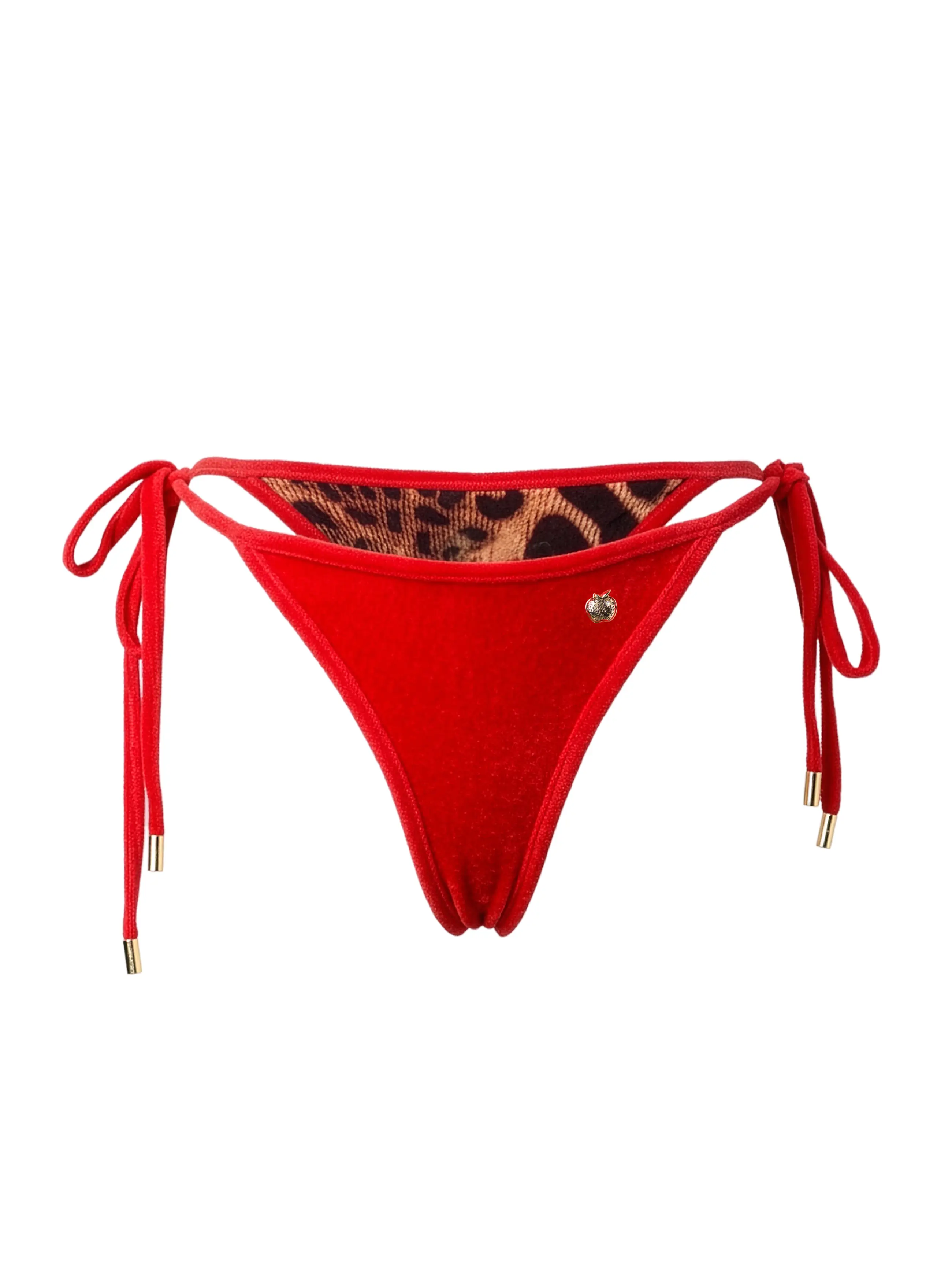 Candy Apple Red Terry Bikini Set - Image 8